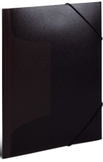 19501 Gummizugmappe - A4, PP transluzent, schwarz