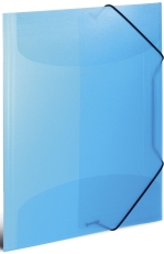 19506 Gummizugmappe - A4, PP transluzent, hellblau
