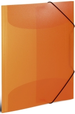 19515 Gummizugmappe - A3, PP transluzent, orange