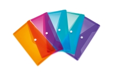 Brieftaschen - DIN lang, PP, transluzent, 5 Stück sortiert