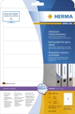 10155 Ordneretiketten A4 weiß 192x38 mm Movables/ablösbar, 175 Stück