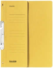 Einhakhefter A4 1/2 Vorderdeckel kfm. Helfung, gelb, Manilakarton, 250 g/qm