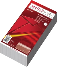 Briefhülle - DL, weiß, haftklebend, Innendruck, 80 g/qm, 100 Stück