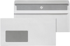 Briefumschläge DIN lang (220x110 mm), mit Fenster, selbstklebend, 72 g/qm, 1.000 Stück