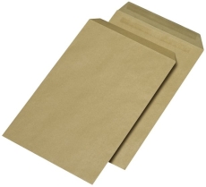 Versandtaschen Recycling - C4 , ohne Fenster, selbstklebend, 90 g/qm, braun, 250 Stück