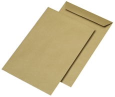 Versandtaschen Recycling - C4 , ohne Fenster, gummiert, 90 g/qm, braun, 250 Stück