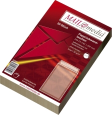 Papprückwandtasche C5, haftklebend,m.Abdeckstr.,o.F., braun, 90 g/qm,50 Stück