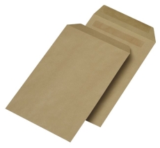 Versandtaschen Recycling - C5, ohne Fenster, selbstklebend, 90 g/qm, braun, 500 Stück