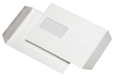 Versandtaschen C5, mit Fenster, selbstklebend, 90 g/qm, weiß, 500 Stück