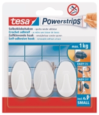 Powerstrips® Haken ablösbar - oval weiß, Tragfähigkeit 750 g