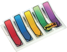 Index Pfeile - 11,9 x 43,2 mm, sortiert, 5x 20 Pfeile im Etui