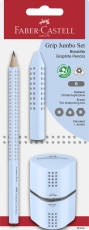 Bleistift-Set Jumbo GRIP - 3-tlg., B, sky blue, Blister