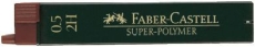 Feinmine SUPER POLYMER - 0,5 mm, 2H, schwarz, 12 Minen