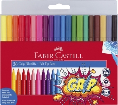 Fasermaler GRIP COLOUR MARKER, 20er Etui, farbig sortiert