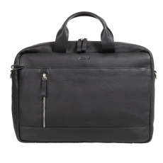 Laptoptasche TIBER Leder schwarz