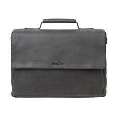 Laptoptasche Percent - 15", dunkelgrau, Leder