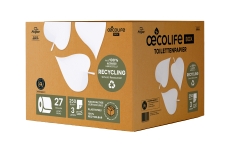 Toilettenpapier, 3-lagig, 27 Rollen weißgrau