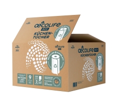 Küchenrolle, 3-lagig, 9 Rollen, weißgrau