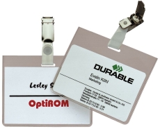 Namensschild mit Clip, 90 x 60 mm, 25 Stück