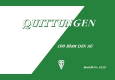 Quittung - A6 quer, 100 Blatt