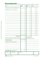 Kassenbericht - Block mit Vorsteuer-Erfassung, 50 Blatt, DIN A5