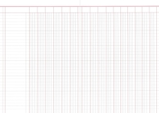 Spaltenbuch mit 16 Spalten, 60 Seiten, DIN A4, rot/grau liniert