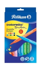 Fasermaler Colorella® Brushpen - 10 Farben, 0,8 - 8 mm, sortiert