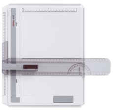 Zeichenplatte Profil, A4, schlagfester Kunststoff, hellgrau