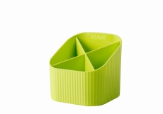 Schreibköcher Re-X-LOOP - 4 Fächer, lemon