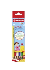 Dreikant-Buntstift - Trio dick - 6er Pack - mit 6 verschiedenen Farben