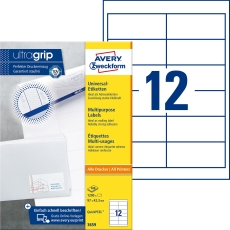 3659 Universal-Etiketten ultragrip - 97 x 42,3 mm, weiß, 1.200 Etiketten, permanent