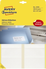 3350 Adress-Etiketten - 95 x 47 mm, selbstklebend, 240 Stück