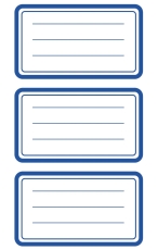 59286 Schule Buchetikett blauer Rahmen Papier 3 Bögen 9 Etiketten