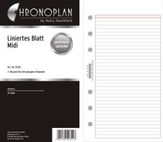 Ersatzeinlage "liniert" - Midi, 25 Blatt