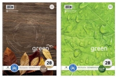 Collegeblock LIN28 - A4, 100 Blatt, 70 g/qm, kariert mit Rand, 2 Motive sortiert