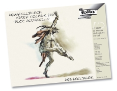 Aquarellblock 200 g/qm, rau, 24x32 cm, weiß, 10 Blatt