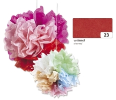 Blumenseide - 50 x 70 cm, 5 Bogen, weinrot