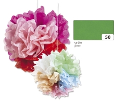 Blumenseide - 50 x 70 cm, 5 Bogen, grün