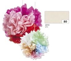 Blumenseide - 50 x 70 cm, 5 Bogen, grau