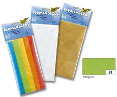 Blumenseide - 50 x 70 cm, 26 Bogen, hellgrün