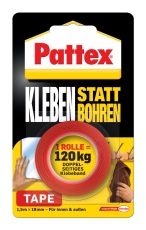 Klebeband - 19 mm x 1,5 m, doppelseitig, Tragkraft bis 120 kg