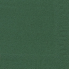 Cocktail-Servietten 3lagig Tissue Uni dunkelgrün, 24 x 24 cm, 20 Stück
