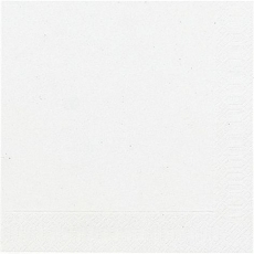 Servietten 3lagig Tissue Uni weiß, 33 x 33 cm, 20 Stück