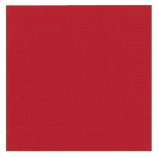 Dinner-Servietten 3lagig Tissue Uni brillant rot, 40 x 40 cm, 20 Stück