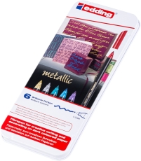 1200 Fasermaler metallic colourpen - 1 - 3 mm, 6er Set sortiert