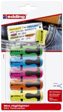 7 Textmarker mini highlighter, 1-3 mm, 5er Set Basicfarben