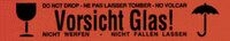 Warnband "Vorsicht Glas" - rot/schwarz, 50mm x 66m
