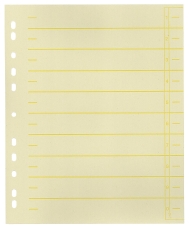 Trennblätter - A4 Überbreite, gelb, farbiger Organisationsdruck, 100 Stück