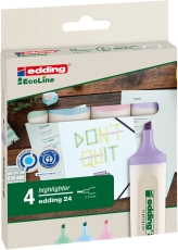 24 EcoLine Textmarker - nachfüllbar, pastell sortiert