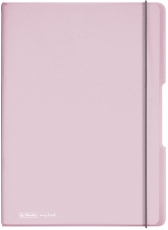 Schulheft Notizheft - A4, kariert/liniert, 80 Blatt, Motiv Rosé